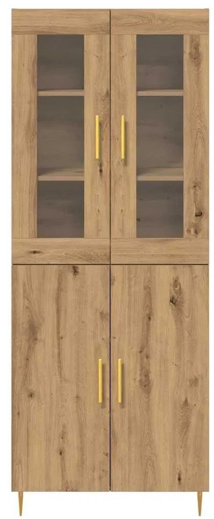 vidaXL Highboard Επιτοίχιο 2 pcs artisan δρυς 69.5 x 34 x 180 εκ.