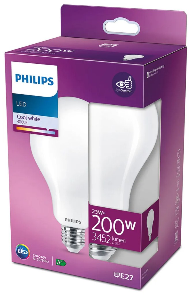 Λάμπα LED Philips Standard D 23 W E27 3452 Lm Ø 9,5 x 16,5 cm (4000 K)