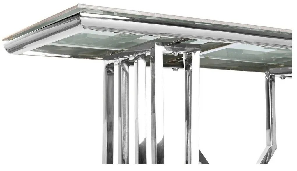 Έπιπλο Εισόδου DKD Home Decor Λευκό Ασημί 120 x 40 x 78 cm