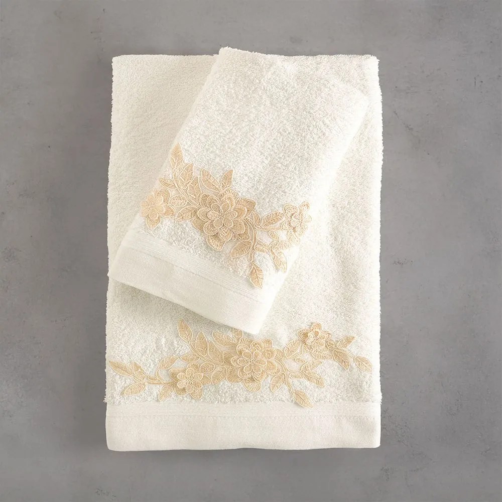 Πετσέτες Hemera (Σετ 3τμχ) Ecru-Beige Ρυθμός Σετ Πετσέτες 80x150cm 100% Πενιέ Βαμβάκι