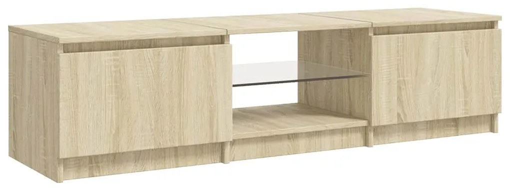 vidaXL Έπιπλο Τηλεόρασης με LED Sonoma Δρυς 140x40x36 εκ.