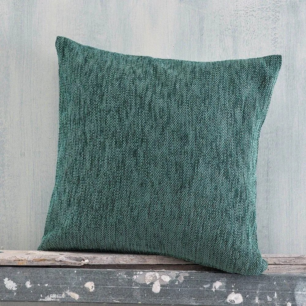 Μαξιλαροθήκη Διακοσμητική Essie Petrol Ρυθμός 40Χ40 Chenille,Cotton,Polyester