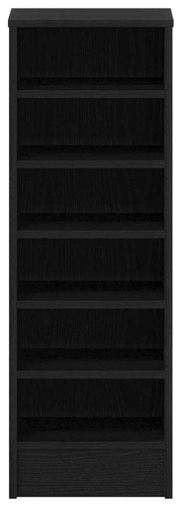 vidaXL Παπουτσοθήκη Μαύρη Δρυς 31,5x35x90 εκ. Κατασκευασμένη από Ξύλο