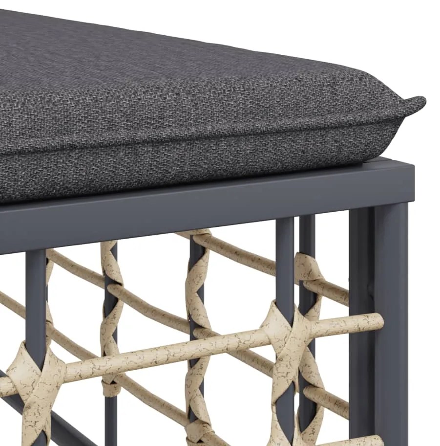 vidaXL Σαλόνι Κήπου Σετ 9 Τεμαχίων Ανθρακί Συνθετικό Ρατάν & Μαξιλάρια