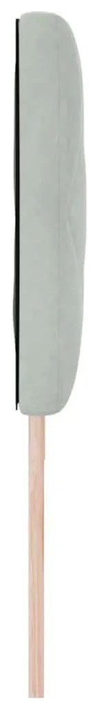 vidaXL LED Κεφαλάρι με φώτα λωρίδας LED Ανοιχτό γκρι 180 cm Βελούδο
