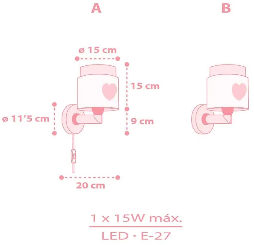 Baby Dreams Pink απλίκα τοίχου (76019S) - 76019S