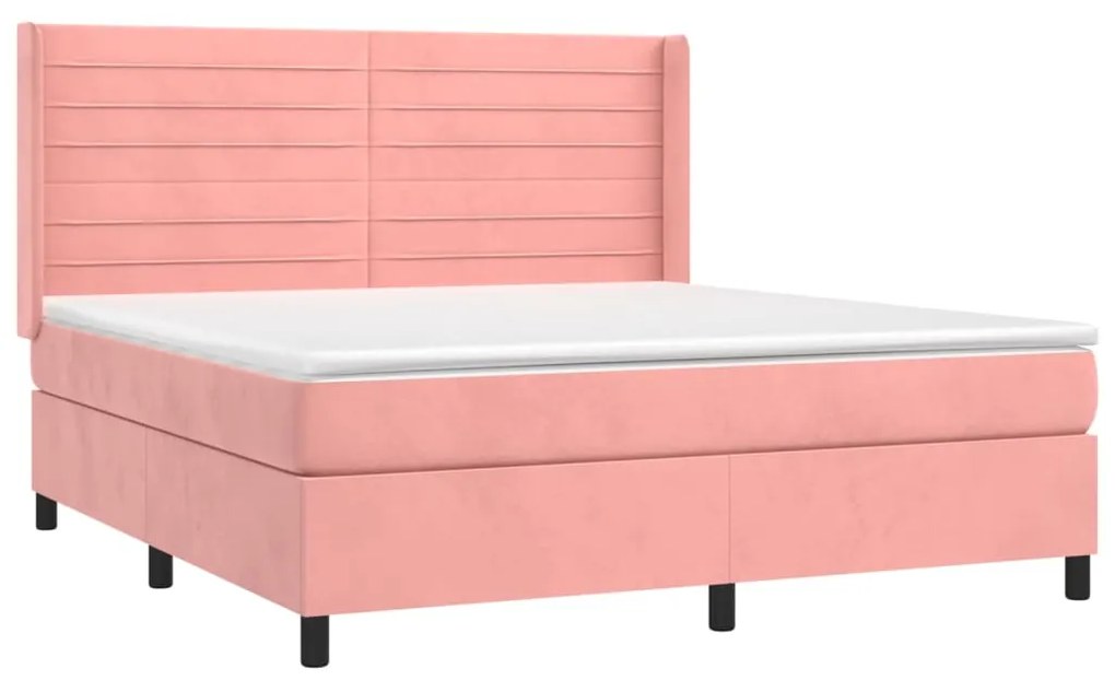 ΚΡΕΒΑΤΙ BOXSPRING ΜΕ ΣΤΡΩΜΑ ΡΟΖ 180X200 ΕΚ. ΒΕΛΟΥΔΙΝΟ 3132758