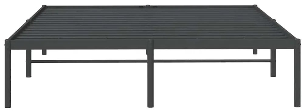vidaXL Πλαίσιο Κρεβατιού Μαύρο 140 x 200 εκ. Μεταλλικό