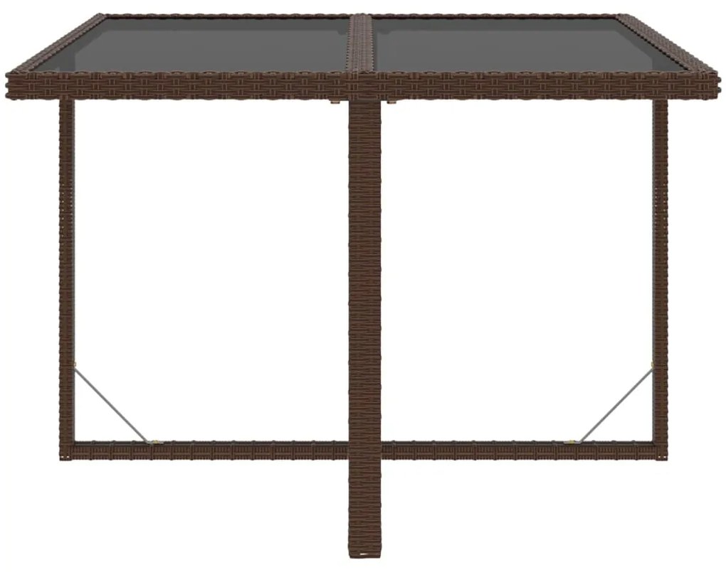 vidaXL Σετ Τραπεζαρίας Κήπου 5 τεμ. Καφέ Συνθετικό Ρατάν με Μαξιλάρια