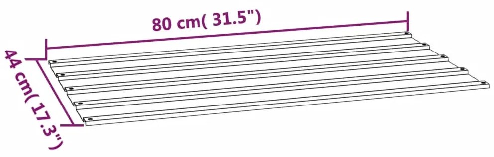 vidaXL Πάνελ Οροφής 12 τεμ. Σκουριασμ. 80x44εκ Ατσάλι Σκληρ. στον Αέρα
