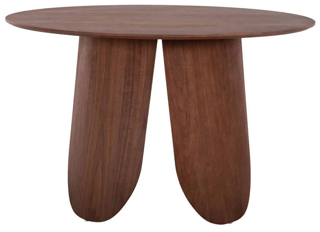 ΤΡΑΠΕΖΙ ΣΤΡΟΓΓΥΛΟ DENTY HM9612.02 MDF ΜΕ ΚΑΠΛΑΜΑ ΔΡΥΟΣ-ΧΡΩΜΑ ΚΑΡΥΔΙ Φ120x75Υεκ.