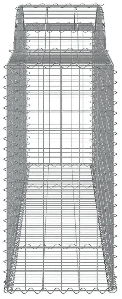 Συρματοκιβώτια Τοξωτά 11 τεμ. 300x50x100/120 εκ. Γαλβαν. Ατσάλι - Ασήμι