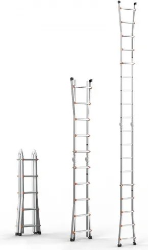 VEVOR Telescoping Ladder A Frame 16.7 FT Extension Multi-Function for Homework