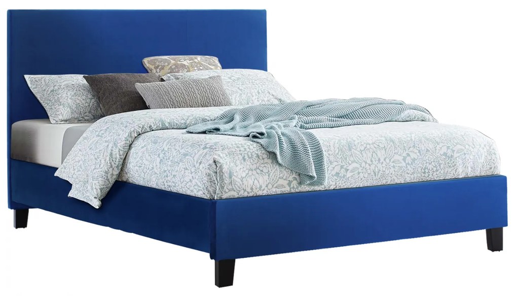 Intrahome ΚΡΕΒΑΤΙ KUCASABLANCALCASABLANCA_LUMPURECCCASABLANCA ΑΠΟ ΒΕΛΟΥΔΟ ΜΠΛΕ .18 ΓΙΑ ΣΤΡΩΜΑ 150x200 εκ. intraho-1610716