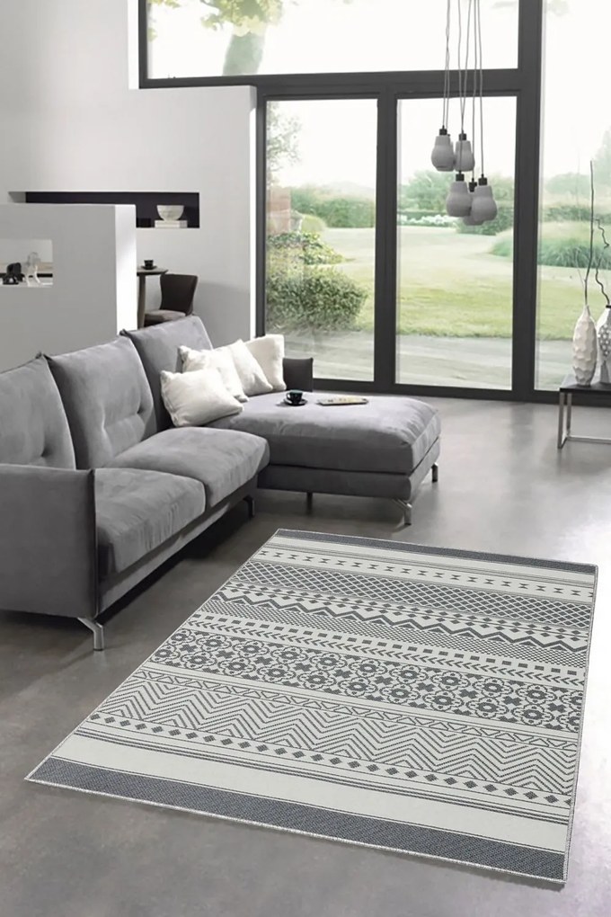 Χαλί W1081 213HFT1741 Ivory-Grey Conceptum Hypnose 100X200cm