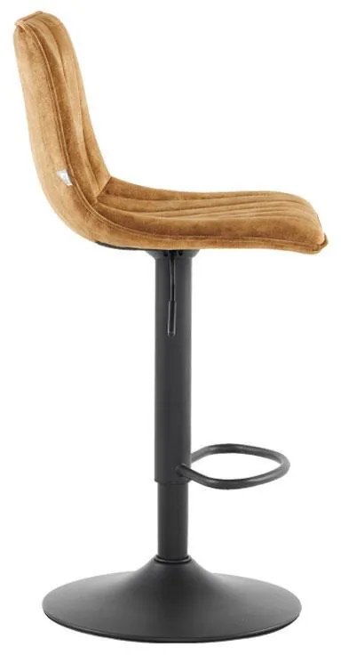 Σκαμπό Μπάρ FL1020 Fylliana Tobacco - Aνθρακί - Μαύρο 43x48x112,5 εκ. 2αδα