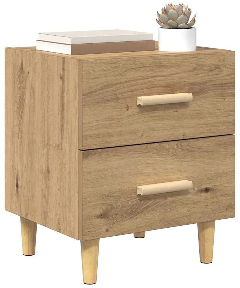 vidaXL Ντουλάπι κρεβατιού 2 pcs artisan δρυς 40 x 35 x 47.5 εκ