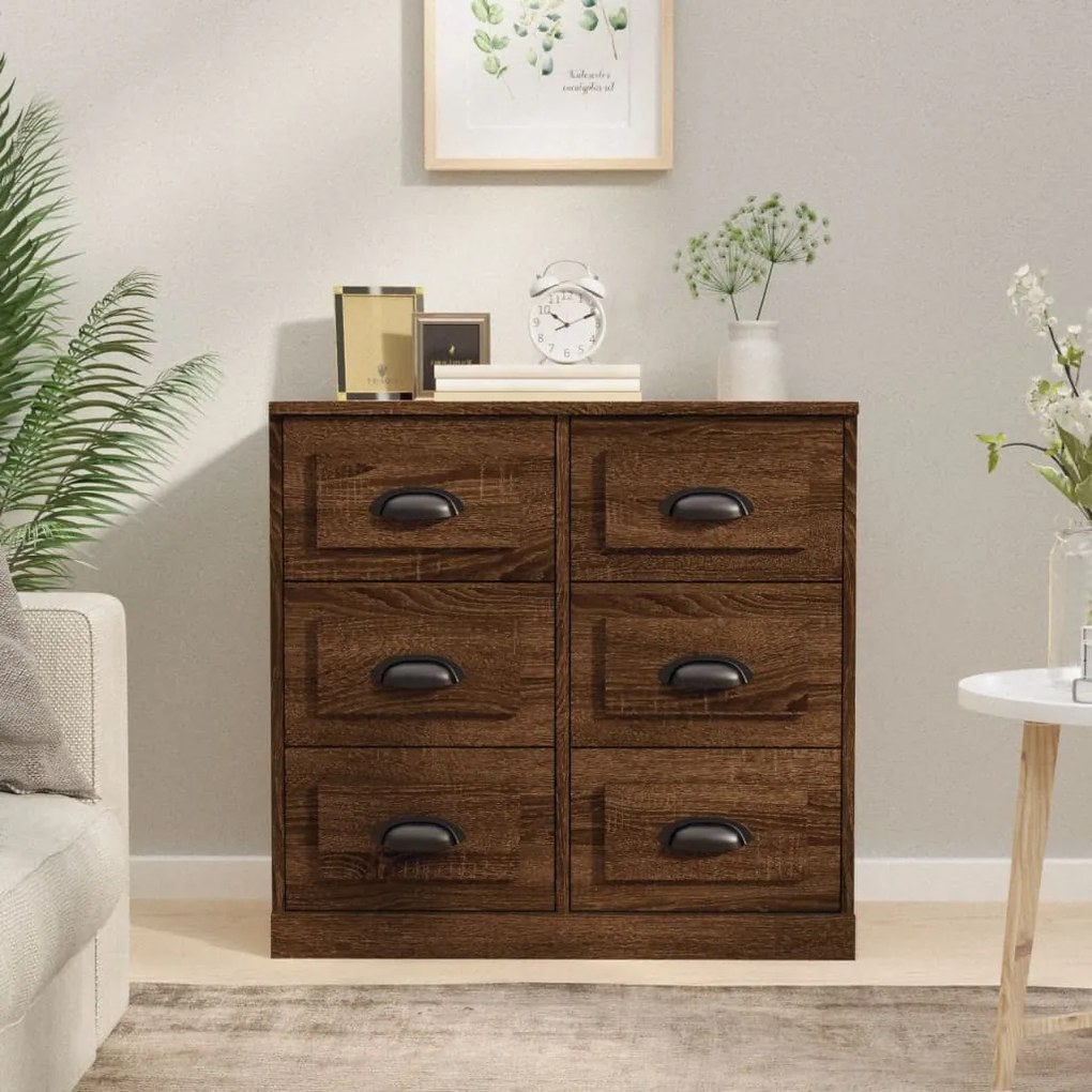 vidaXL Μπουφές Καφέ Δρυς 70x35,5x67,5 εκ. από Επεξεργασμένο Ξύλο