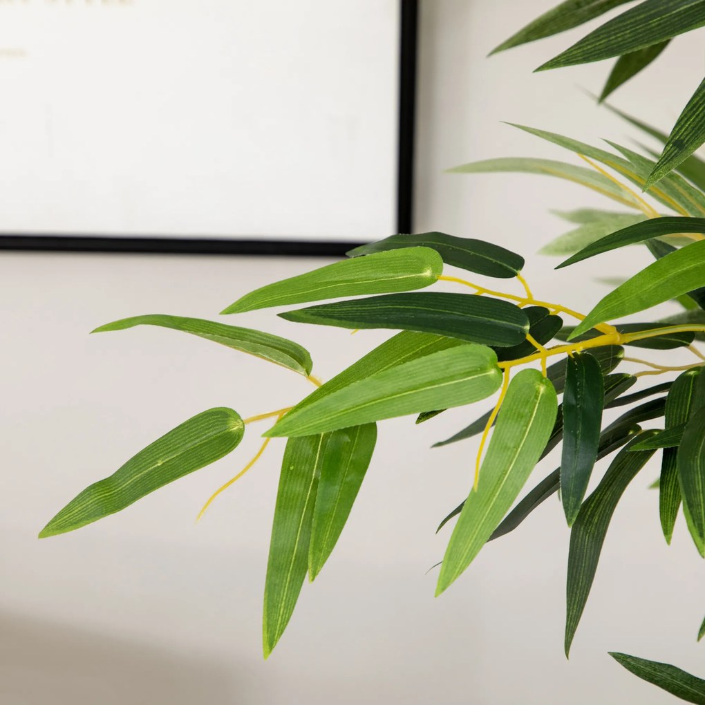 HOMCOM Τεχνητό Μπαμπού, Τεχνητό Φυτό, Διακοσμητικό Φυτό, Ρεαλιστική Όψη, Εύκολη Συντήρηση, για Οικιακή Χρήση, Ύψος 180 εκ., Πράσινο