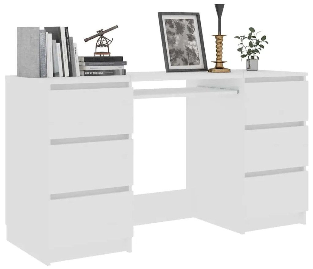 vidaXL Γραφείο Λευκό 140 x 50 x 77 εκ. από Επεξ. Ξύλο