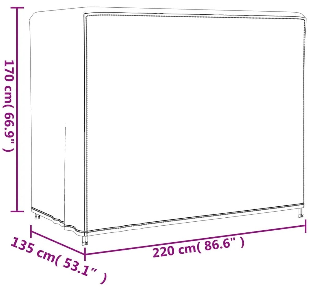 ΚΑΛΥΜΜΑ ΚΟΥΝΙΑΣ ΚΗΠΟΥ ΜΑΥΡΟ 220X135X170 ΕΚ. 420D OXFORD 359673