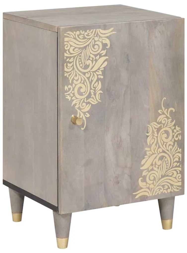 vidaXL Ντουλάπα Νιπτήρα Mπάνιου με ράφι με πόρτα Γκρι 38 x 33 x 58 εκ.