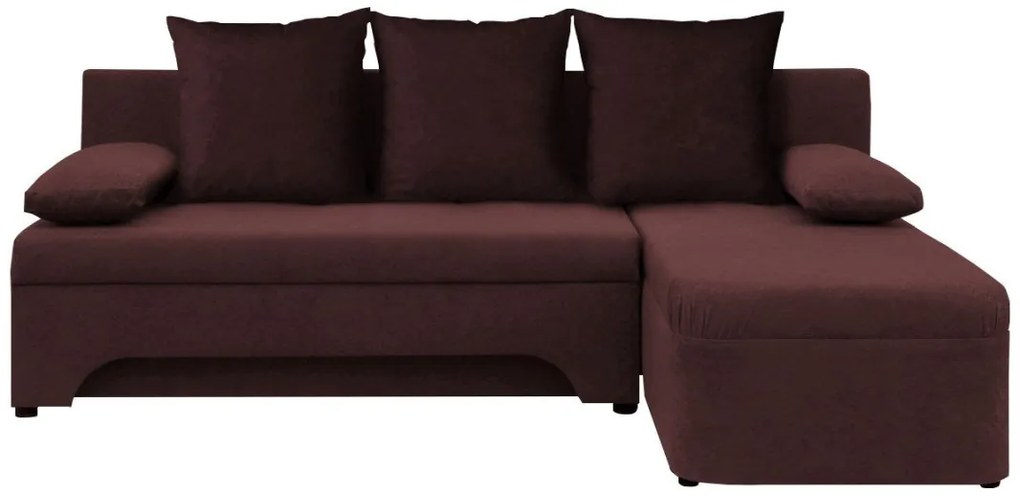 Γωνιακός καναπές - κρεβάτι Ramo αναστρέψιμος με αποθηκευτικό χώρο , 191x142x83cm, Καφέ - PL4216