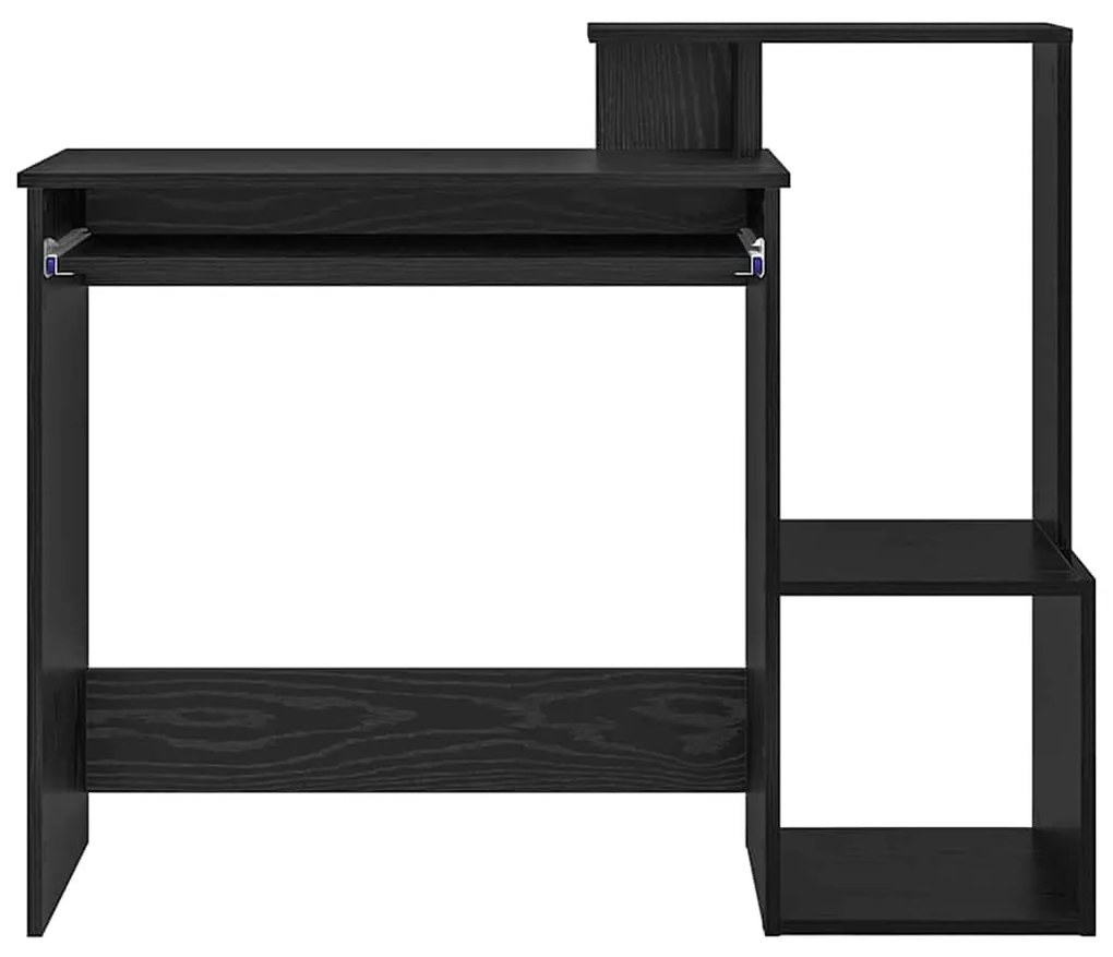 vidaXL Γραφείο Μαύρη Οξυά 106 x 40 x 88.5 εκ Επεξεργασμένο ξύλο