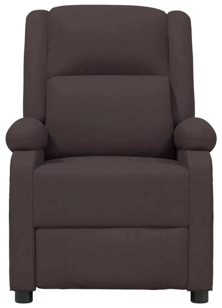 vidaXL Πολυθρόνα Ανακλινόμενη Ηλεκτρική Σκούρο Καφέ Υφασμάτινη