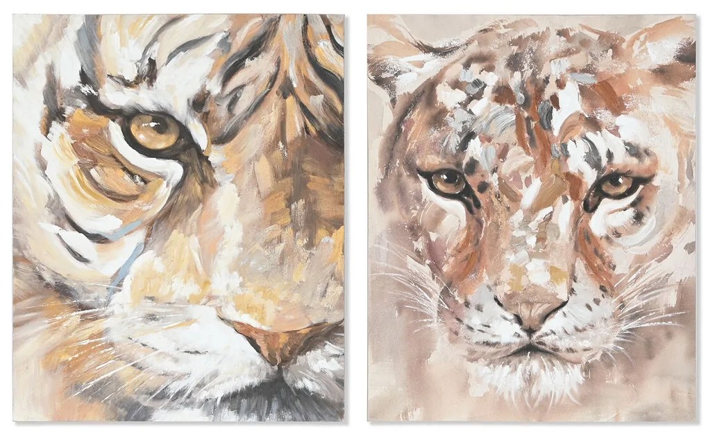 Καμβάς Home ESPRIT Τζίντζερ Καμβάς 80 x 3,7 x 100 cm