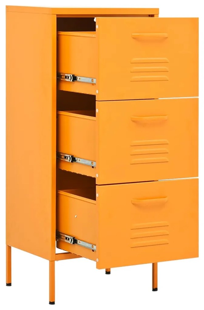 vidaXL Ντουλάπι Αποθήκευσης Μουσταρδί 42,5 x 35 x 101,5 εκ. από Ατσάλι