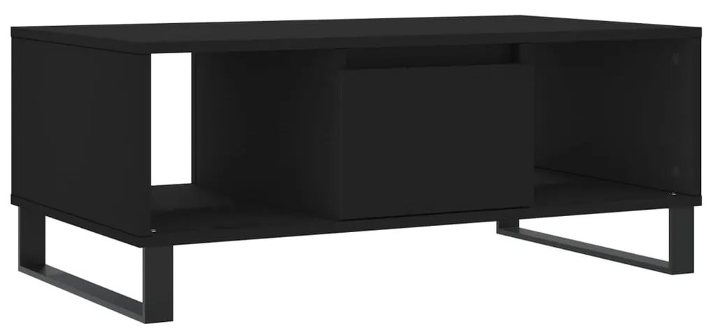 vidaXL Τραπεζάκι Σαλονιού Μαύρο 90x50x36,5 εκ. Επεξεργασμ. Ξύλο