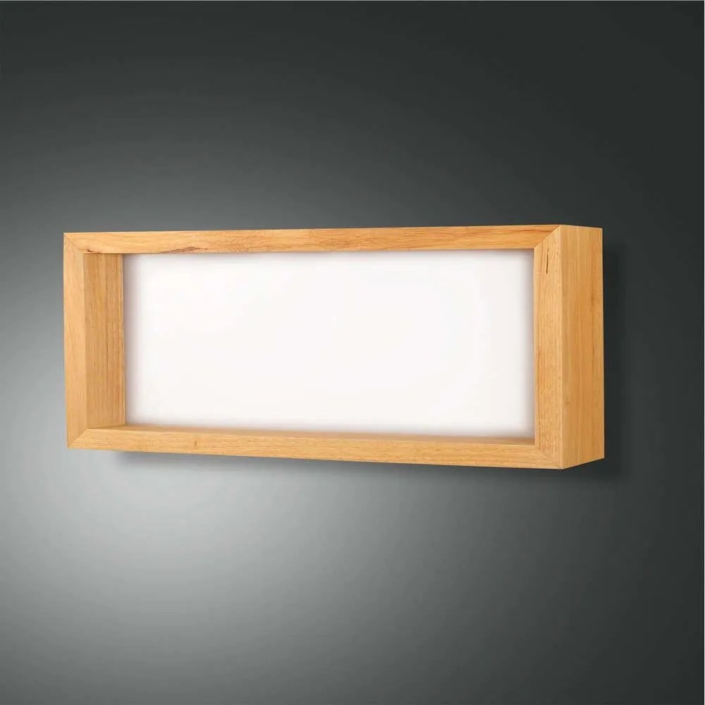 Φωτιστικό Τοίχου Led Window 3471-26-215 Oak Fabas Luce Μέταλλο,Ξύλο