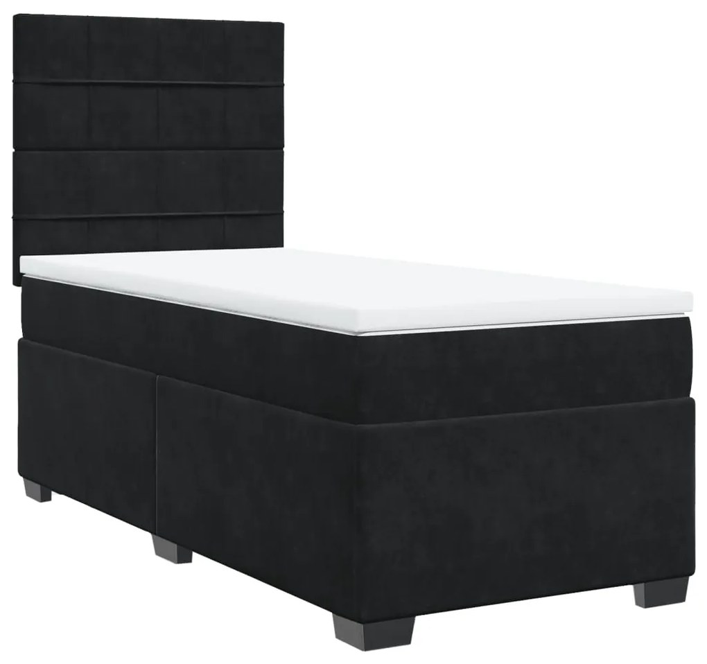 ΚΡΕΒΑΤΙ BOXSPRING ΜΕ ΣΤΡΩΜΑ ΜΑΥΡΟ 100X200 ΕΚ. ΒΕΛΟΥΔΙΝΟ 3293136