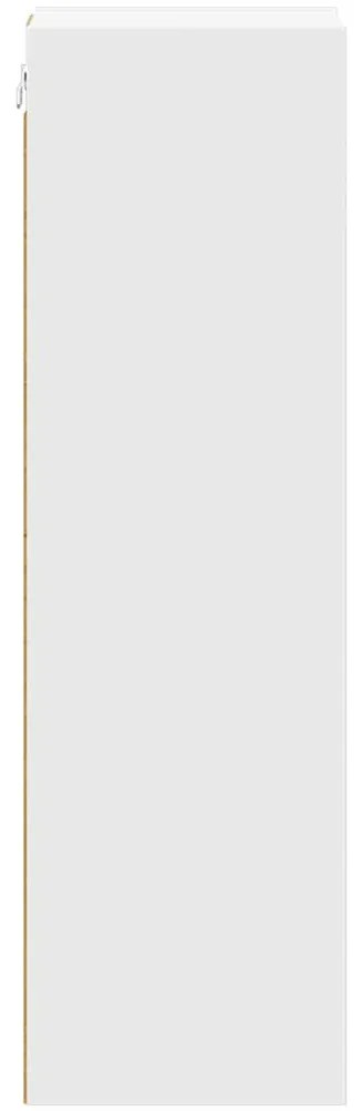 vidaXL Κρεμαστό ντουλάπι Λευκό 20 x 29,5 x 100 εκ. Επεξεργασμένο ξύλο