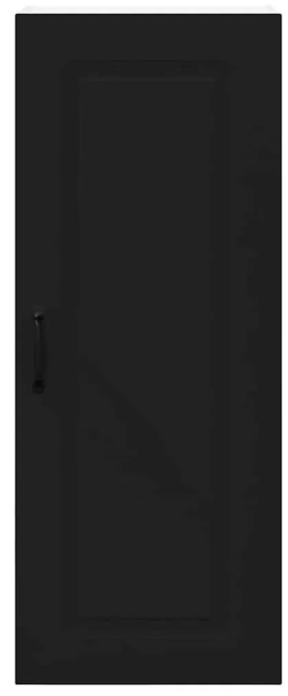 vidaXL Κρεμαστό ντουλάπι κουζίνας με ράφι Μαύρο 40 x 31 x 100 εκ.