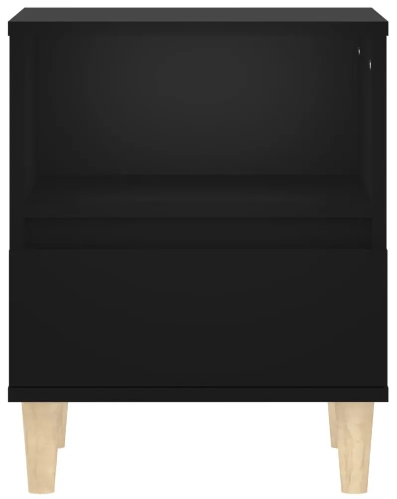 vidaXL Κομοδίνα 2 τεμ. Μαύρα 40 x 35 x 50 εκ.