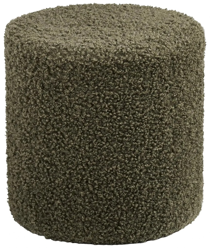 Πουφ Ejby - Μπουκλέ Πράσινο ø34 x H36 cm HOUSE NORDIC