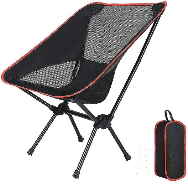 Καρέκλα Camping Πτυσσόμενη Μαύρο/Κόκκινο FX-7110