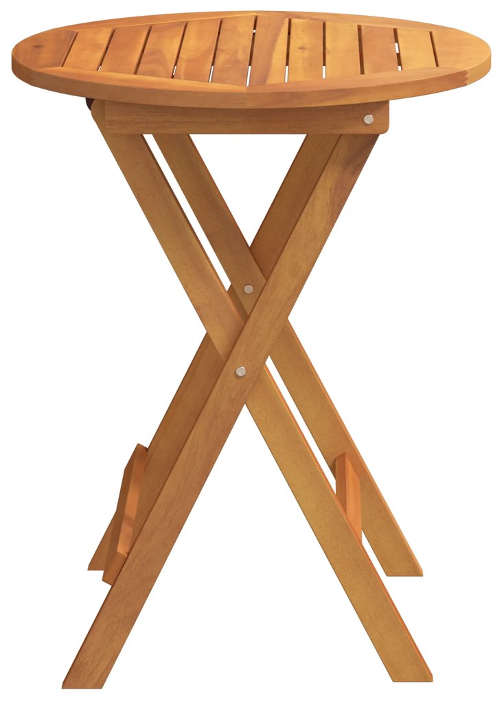 vidaXL Ανακ folding Garden Table Γύρος Ø60x72 εκ. Από Στερεό Ξύλο Ακακίας