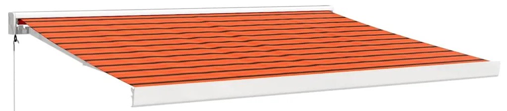 vidaXL Τέντα Πτυσσόμενη Πορτοκαλί/Καφέ 3,5 x 2,5 μ. Ύφασμα / Αλουμίνιο
