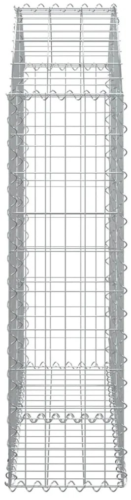 vidaXL Συρματοκιβώτιο Τοξωτό 100x30x100/120εκ. από Γαλβανισμένο Χάλυβα