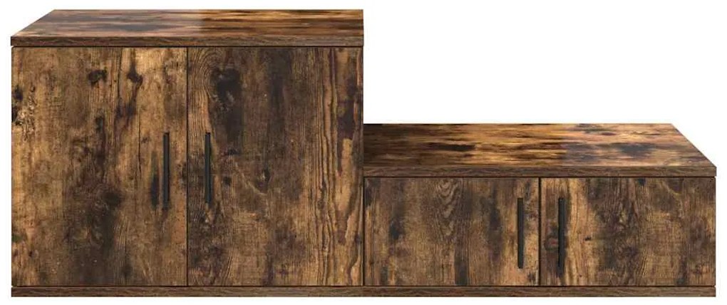 vidaXL Ντουλάπι αποθήκευσης 2 pcs Καπνιστό Δρύς 118 x 41 x 40 εκ