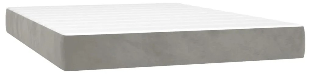 ΚΡΕΒΑΤΙ BOXSPRING ΜΕ ΣΤΡΩΜΑ ΑΝΟΙΧΤΟ ΓΚΡΙ 140X190 ΕΚ. ΒΕΛΟΥΔΙΝΟ 3141419