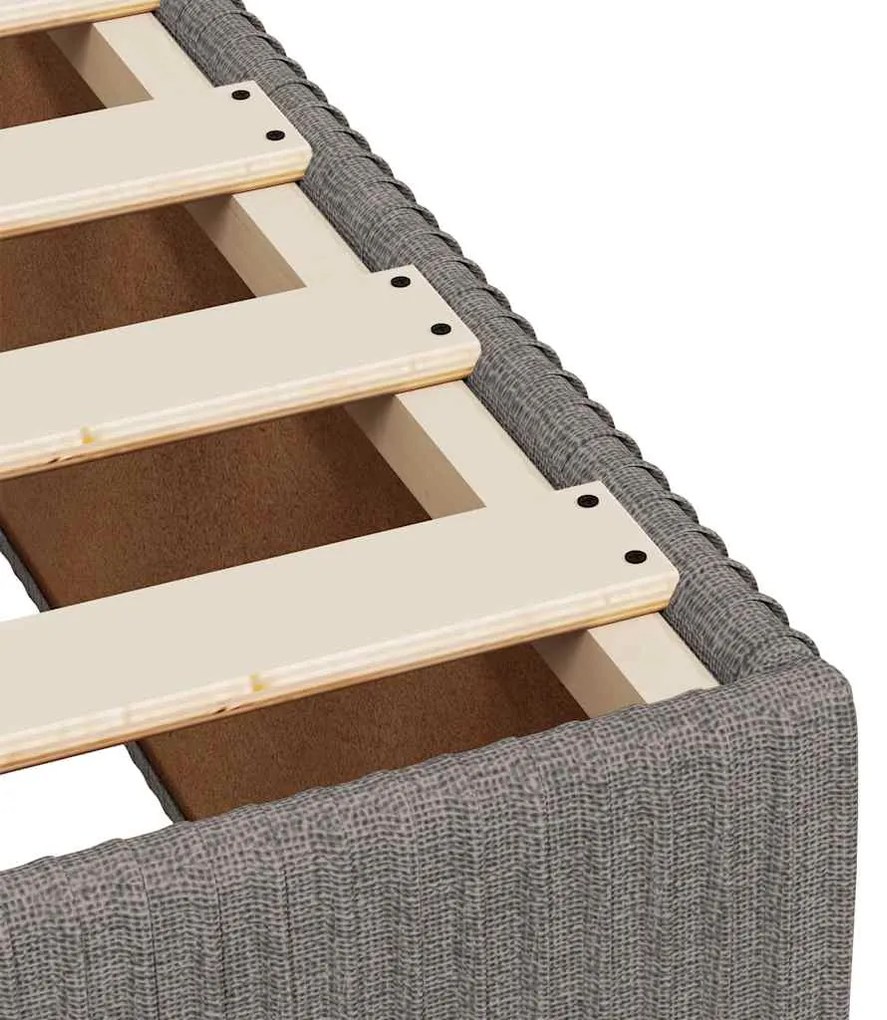 vidaXL Σκελετός Κρεβατιού Χωρίς Στρώμα Taupe 90x200 εκ. Υφασμάτινο
