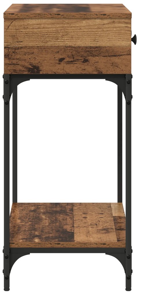 vidaXL Κονσόλα Τραπέζι Παλιό Ξύλο 75x34.5x75 εκ. Σχεδιασμένο Ξύλο