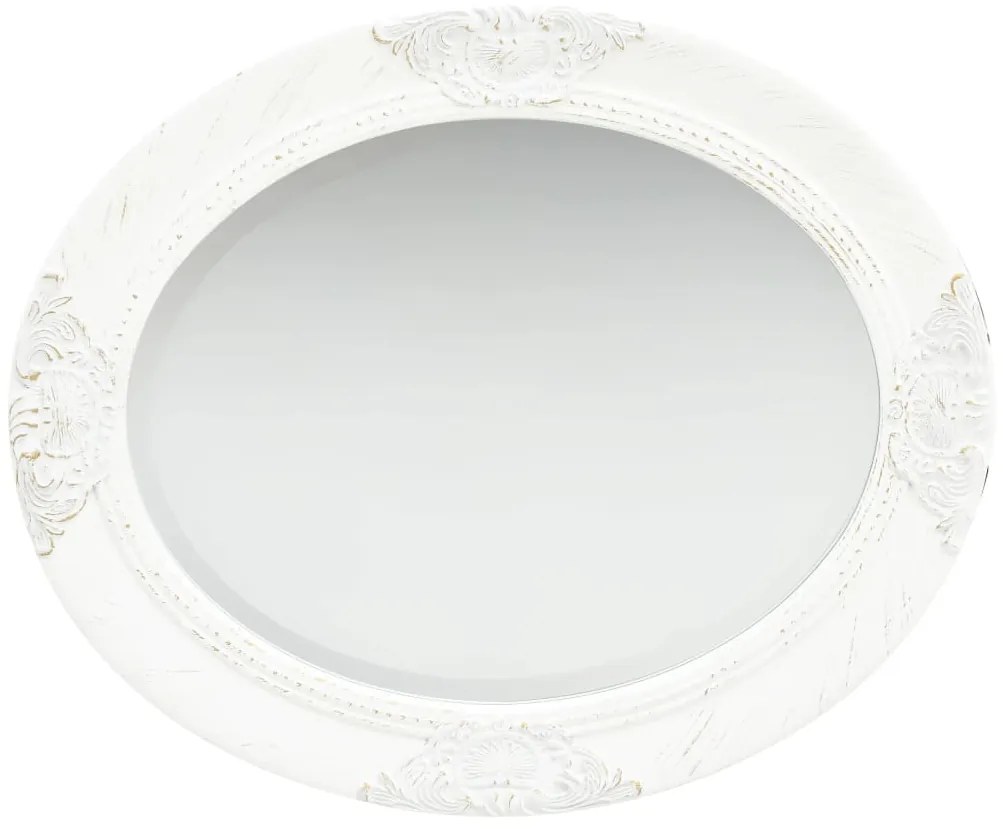 vidaXL Καθρέφτης Τοίχου με Μπαρόκ Στιλ Λευκός 50 x 60 εκ.