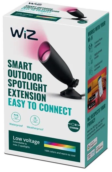 Έξυπνο Σποτ Δαπέδου Επέκταση LED 4W Μαύρο IP65 RGBW 3CCT Dimmable 929003258701 Wiz-929003258701-Μαύρο 929003258701