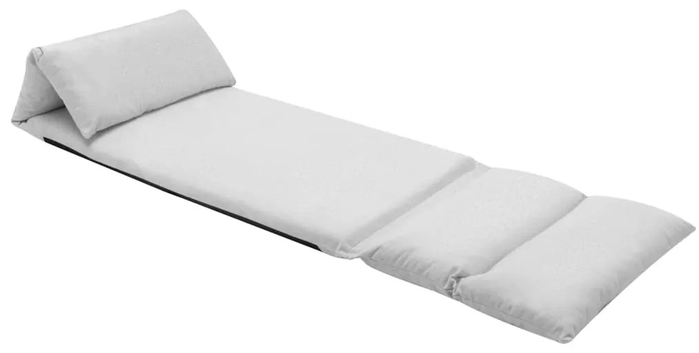 vidaXL Καρέκλα Δαπέδου Πτυσσόμενη Ανοιχτό Γκρι από Μικροΐνες