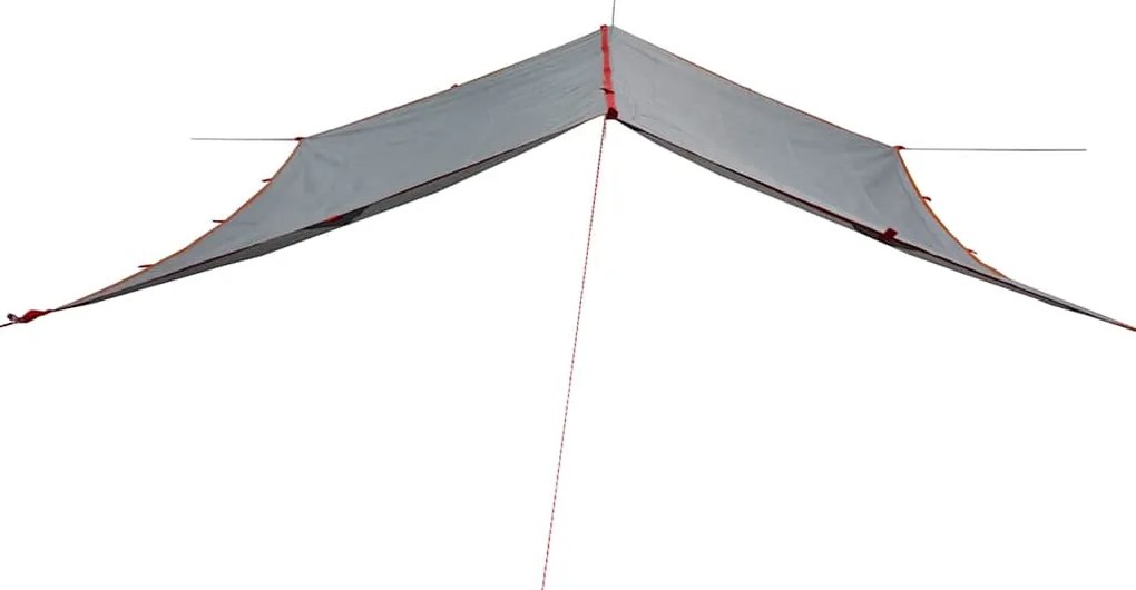 vidaXL Μουσαμάς Κάμπινγκ Αδιάβροχος Γκρι/Πορτοκαλί 360 x 294 εκ.